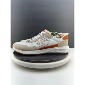 Skechers Slip Ins Street Retro Jogger Holloway Mens Size 12 White Orange Shoes